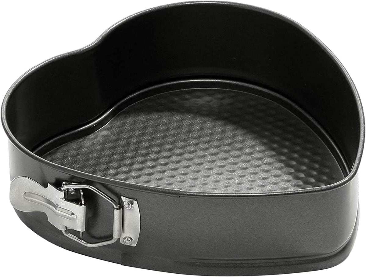 Copper Top 5 Pack Heart Shape Springform Cake Tins Non-Stick Leakproof