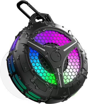 Oritzan Shower Bluetooth Speaker IPX7, Stereo Bass, RGB, 360 Sound, 15W, Mic