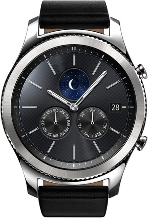 Samsung Gear S3 Classic (Bluetooth, 46mm) Silver Stainless Steel + Black Strap