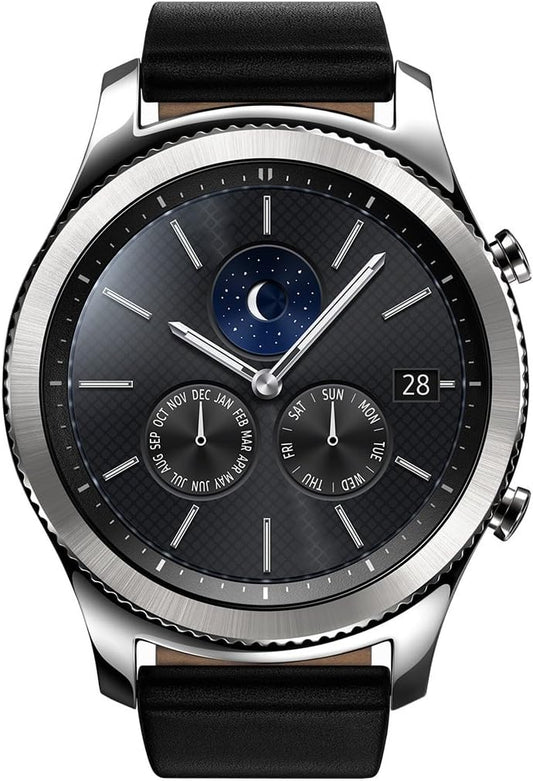 Samsung Gear S3 Classic (Bluetooth, 46mm) Silver Stainless Steel + Black Strap