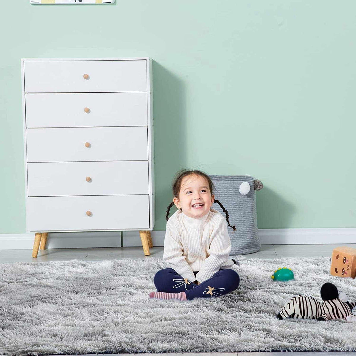 Gisionlari Soft Shaggy Area Rug for Bedroom & Living Room