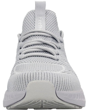 Feethit Women's UK 5 Lightweight Breathable Walking Gym Trainers - Light Grey