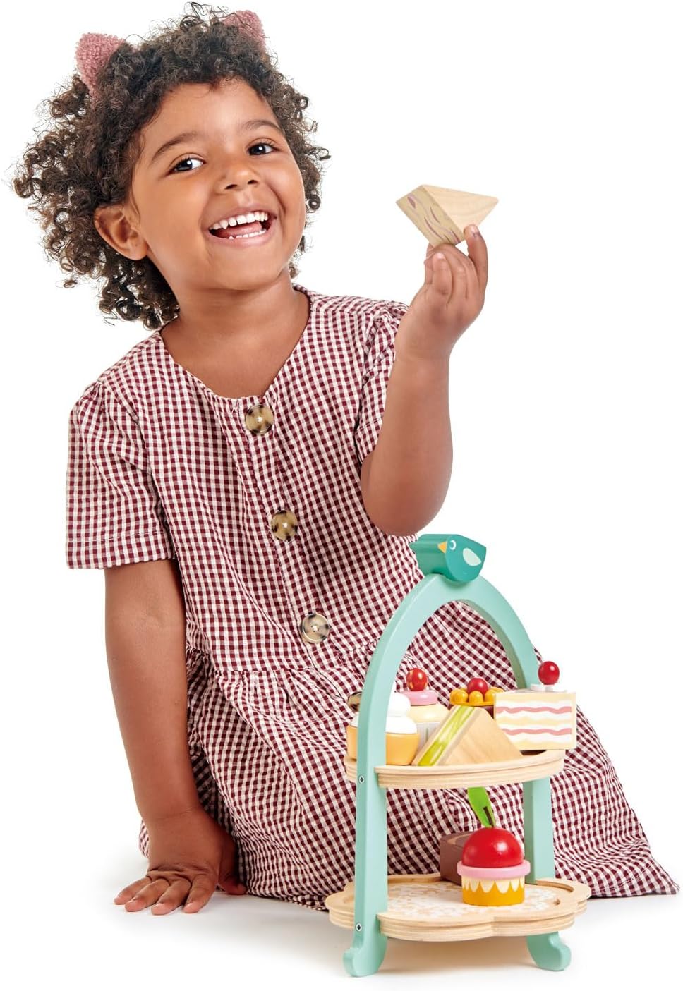 Tender Leaf Toys Mini Chef Birdie Afternoon Tea Stand Wooden Toy