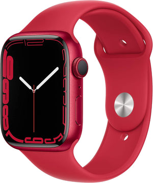 Apple Watch Series 7 (GPS, 45mm) (PRODUCT)RED + RED Sport Band