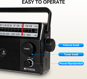 Retekess TR633 Portable AM/FM Transistor Radio