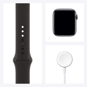 Apple Watch SE1 (GPS, 44mm) Space Grey Aluminium Case + Black Strap