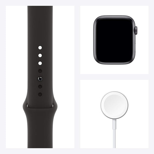 Apple Watch SE1 (GPS, 44mm) Space Grey Aluminium Case + Black Strap