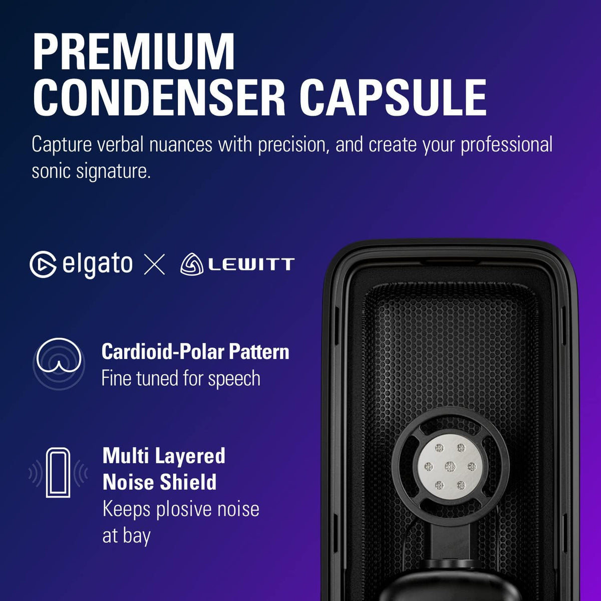 Elgato Wave:3 USB Condenser Microphone for Streaming, Podcast, Gaming, Mac & PC
