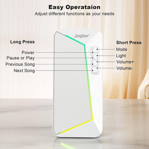 SOULION R40 Computer Speakers 2.0, USB Powered, Volume, Bluetooth 5.3, White