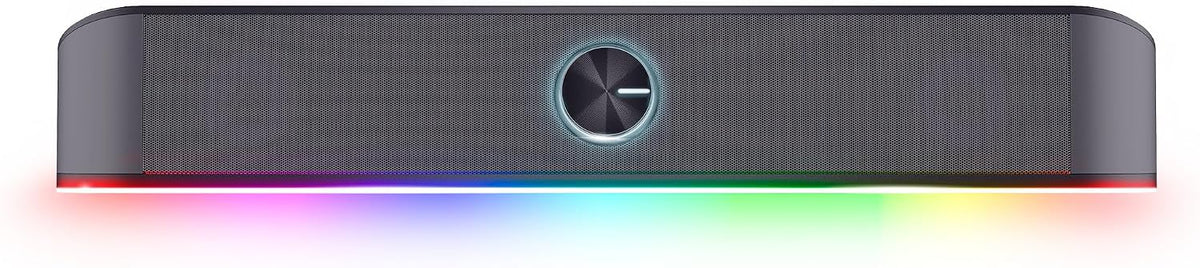 Trust GXT 1619 Rhox RGB Soundbar, PC Speakers, 12W, USB, 3.5mm Jack, Black/Grey