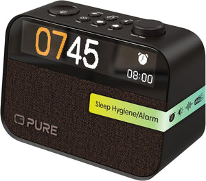 Pure MOMENT DAB+ Alarm Clock Radio with Bluetooth, Black