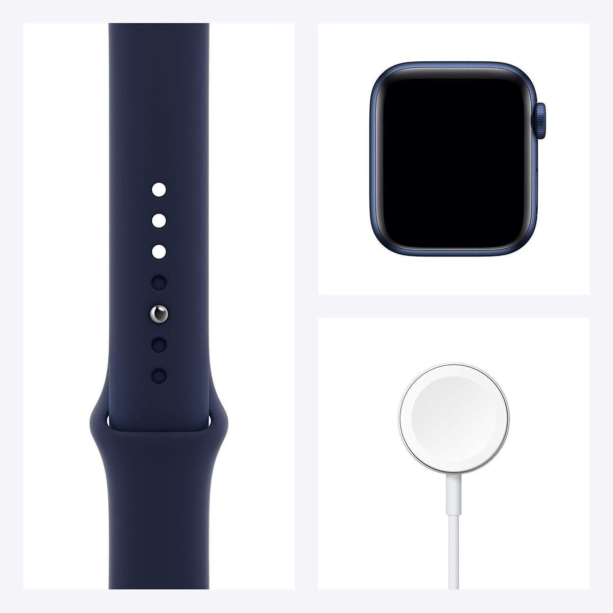 Apple Watch Series 6 (GPS, 40mm) Blue Case + Deep Navy Sport Band