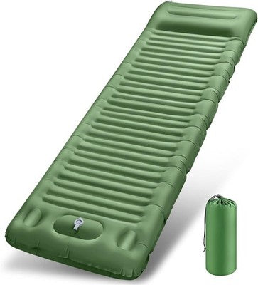 JEMULICE Inflatable Camping Mat 12cm Built-in Pump & Pillow Ultralight Pad