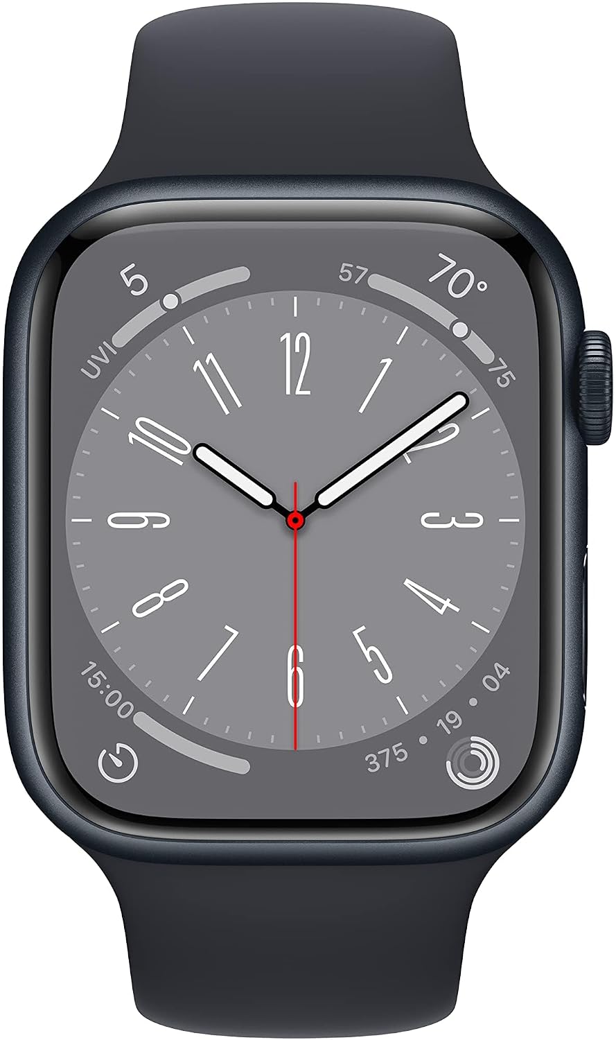 Apple Watch Series 8 (GPS+Cellular, 45mm) Midnight Case + Midnight Strap