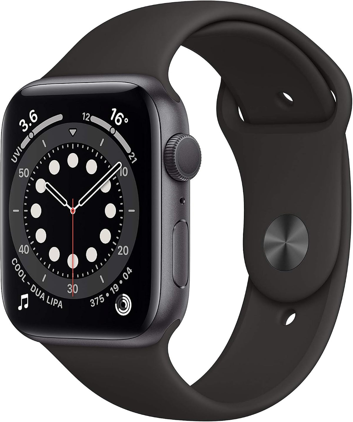 Apple Watch Series 6 (GPS, 40mm) Space Grey Case + Black Strap