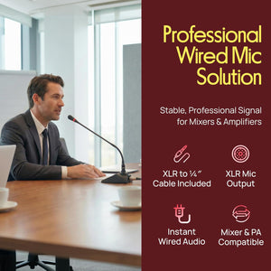 Pyle Desktop Gooseneck Wired Microphone System