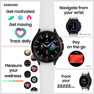 Samsung Galaxy Watch4 Classic 4G 42mm Silver Smartwatch + White Strap