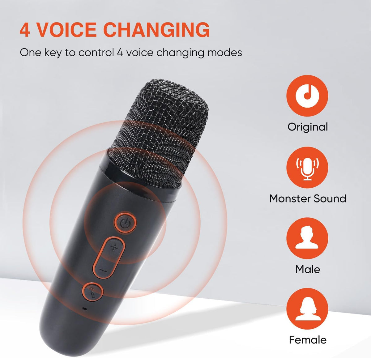 DYNASONIC B52 Kids Karaoke Machine Bluetooth Speaker 2 Microphones Black