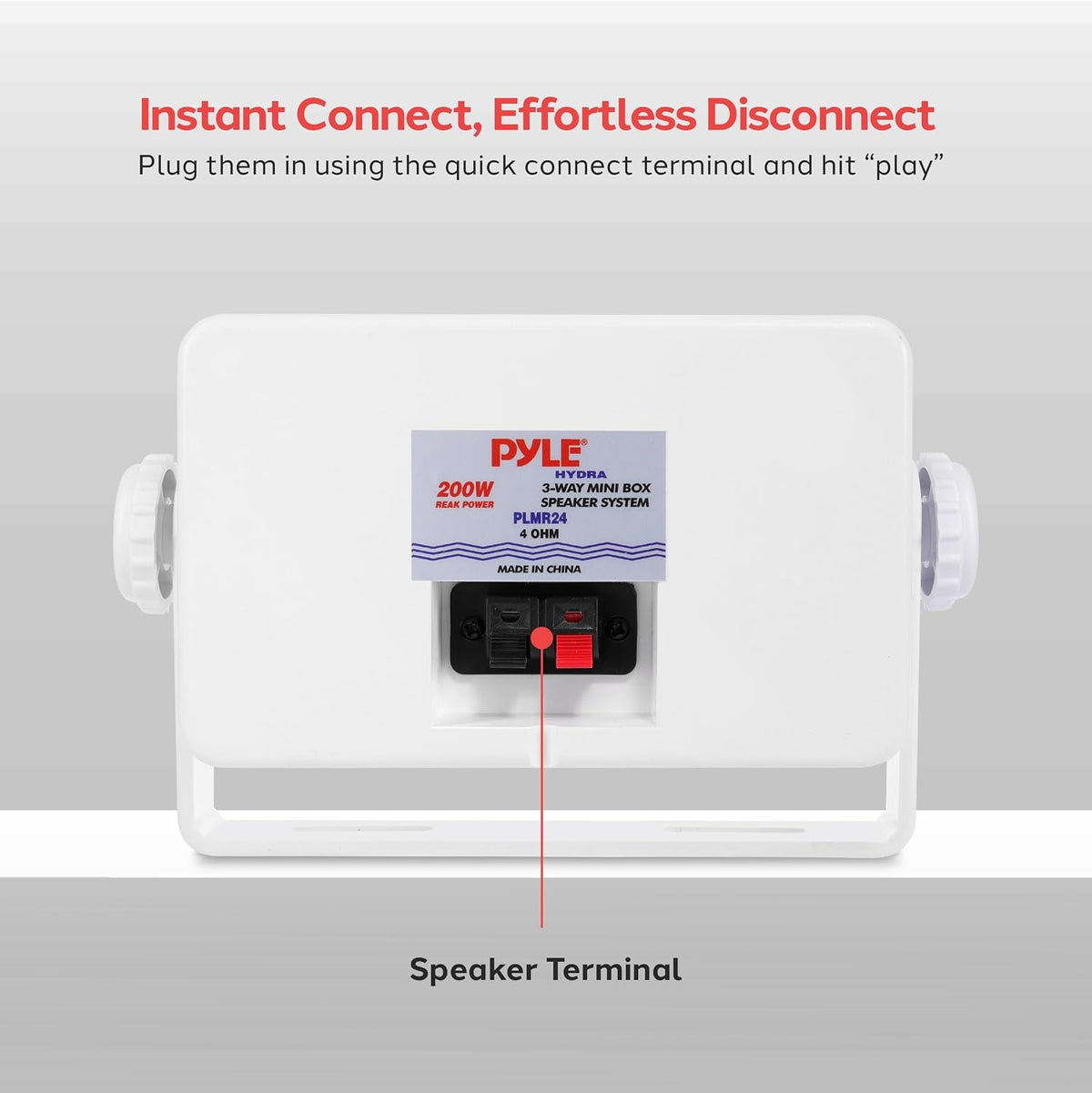 Pyle Portable Wireless 3-Way Speaker Pair, Waterproof