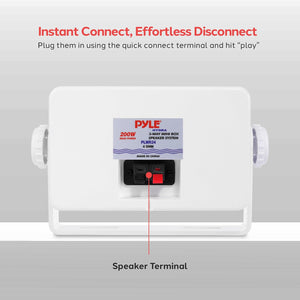 Pyle Portable Wireless 3-Way Speaker Pair, Waterproof
