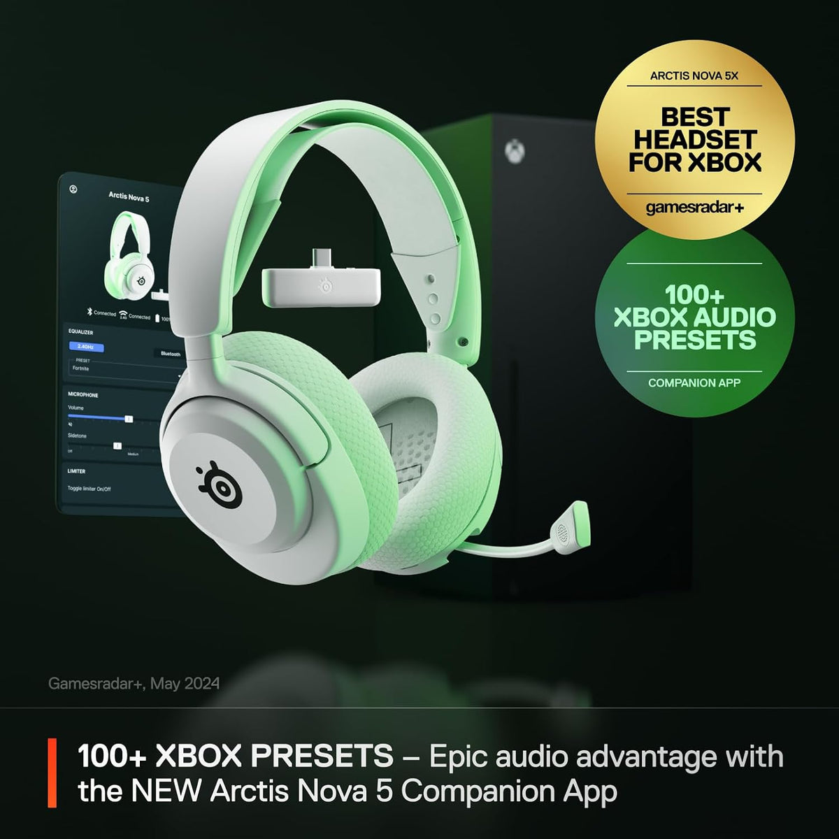 SteelSeries Arctis Nova 5X White Wireless Xbox Gaming Headset 60HR Battery