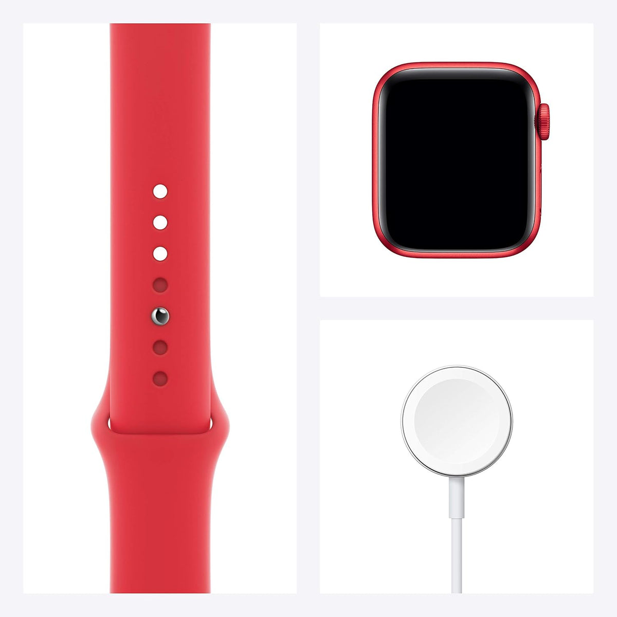 Apple Watch Series 6 (GPS, 40mm) Red Aluminium Case + Red Strap