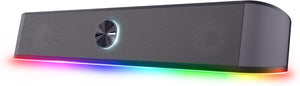 Trust GXT 1619 Rhox RGB Soundbar, PC Speakers, 12W, USB, 3.5mm Jack, Black/Grey