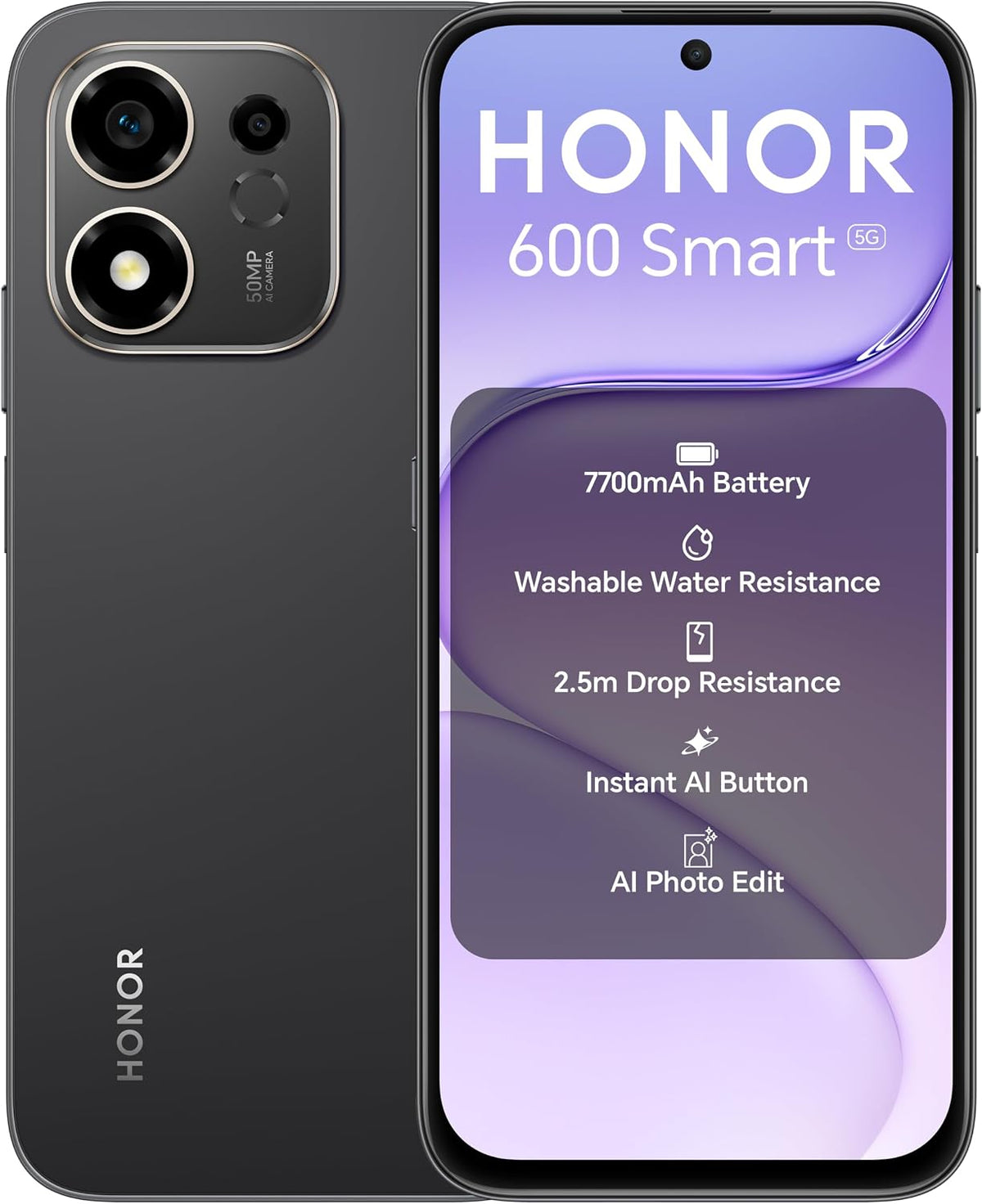 Honor 600 Smart 128GB Velvet Black Unlocked & SIM Free Smartphone