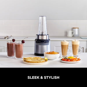 Ninja BN500UK Blender with Auto-iQ & 700ml Cup - Grey/Silver