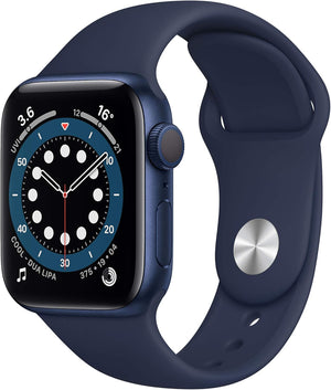 Apple Watch Series 6 (GPS, 40mm) Blue Aluminium Case + Deep Navy Strap