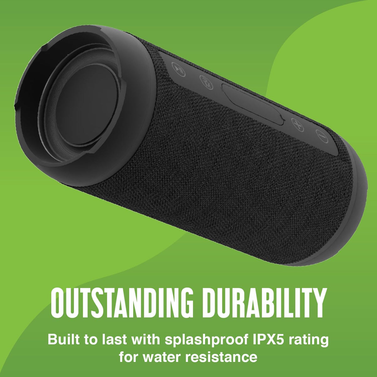 Juice BoomPRO Portable Bluetooth 10W Speaker, IPX5, 360 Sound, 15H Play, Black