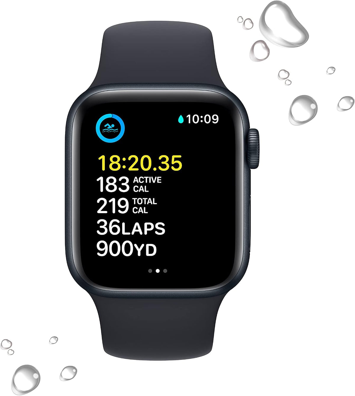 Apple Watch SE 1st Gen (GPS, 44mm) Space Grey + Black Band
