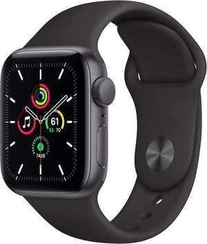 Apple Watch SE (GPS+Cellular, 40mm) Space Grey Case + Black Strap