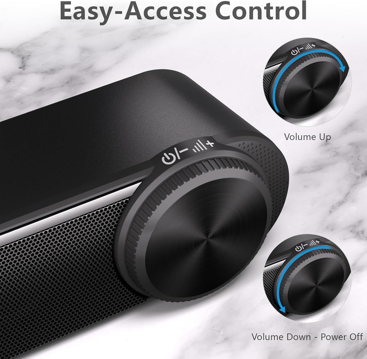 Jeecoo A30 PC Speakers, USB Powered Soundbar for Desktop, Laptop, Phone