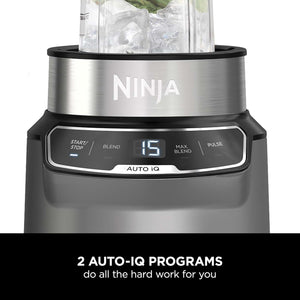Ninja BN500UK Blender with Auto-iQ & 700ml Cup - Grey/Silver