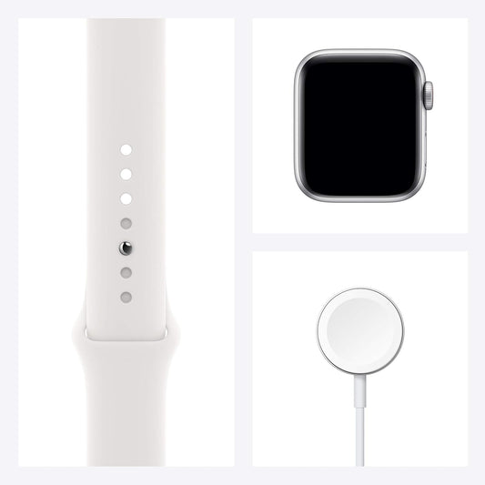 Apple Watch SE1 (GPS+Cell, 40mm) Silver Aluminium Case + White Strap