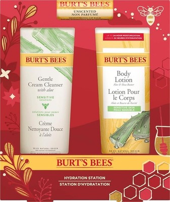 Burt'S Bees Gift Set Lip Balm, Lotion & Face Cleanser - Pampering Trio