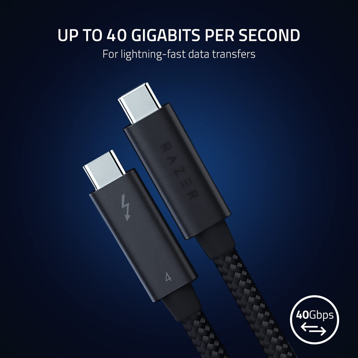 Razer Thunderbolt Cable 2.0m Black RC21-01870100-R3M1 High Speed Data Cable