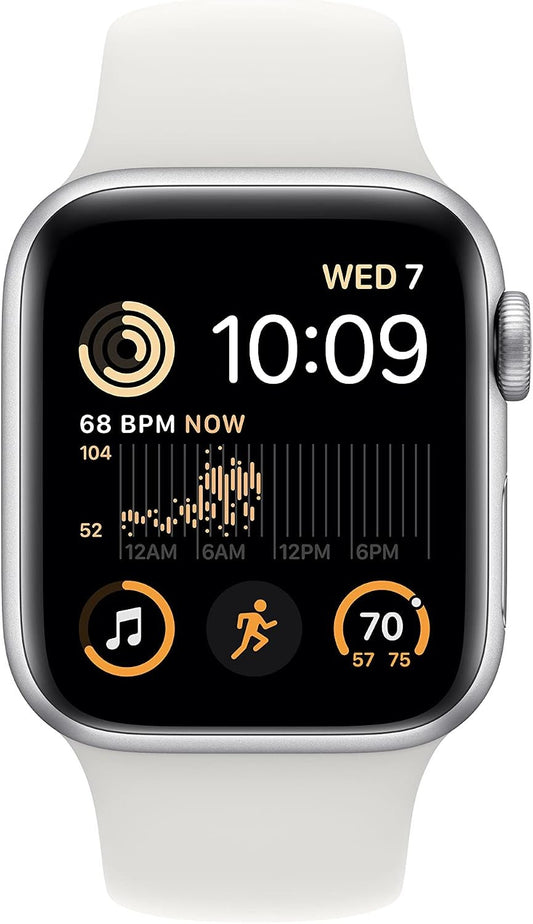 Apple Watch SE2 (GPS, 40mm) Silver Aluminium Case + White Strap