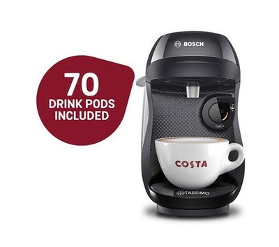 Tassimo by Bosch Happy Friendly TAS102EGBC Coffee Machine Starter Kit Black