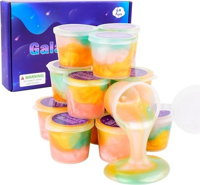 Kelvsbem 15-Pack Galaxy Slime Kit, Stress Relief Toys For Boys & Girls