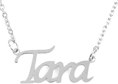 Elegant Necklace Tara Silver Tone Name Necklace Pendan t- Adjustable Chain