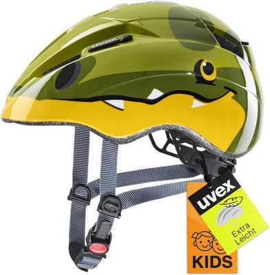 uvex Kid 2 Lightweight Kids Bike Helmet Individual Fit LED Dino 46-52cm