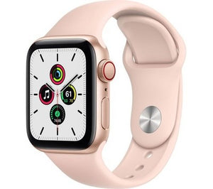 Apple Watch SE (GPS+Cellular, 40mm) Gold Aluminium Case + Pink Sands Strap
