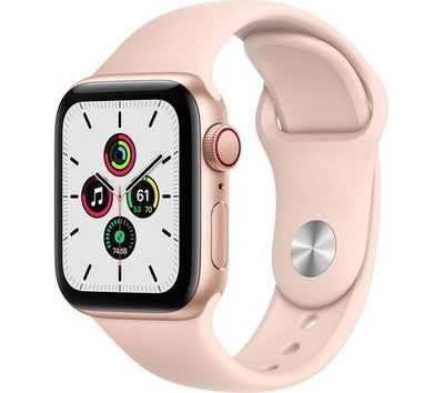 Apple Watch SE (GPS+Cellular, 40mm) Gold Aluminium Case + Pink Sands Strap