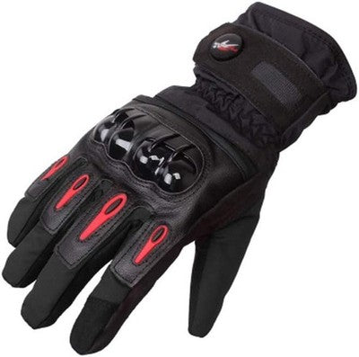 Winter Waterproof Motorcycle Gloves Black Size M Touchscreen Hard Knuckle