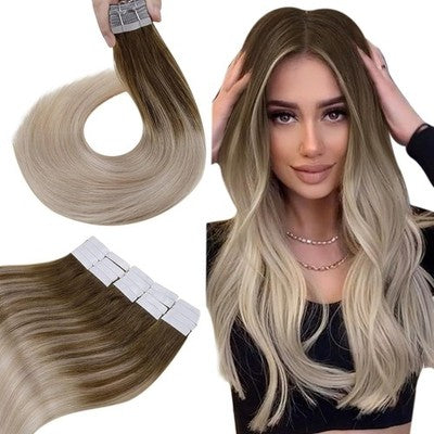 Hetto Ombre Tape In Human Hair Extensions 12in 40g 20pcs 8/18/60