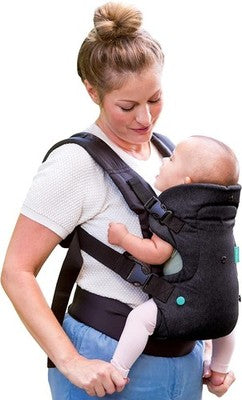 Infantino Flip 4-in-1 Baby Carrier Ergonomic Convertible 8-32lbs Washable Bib