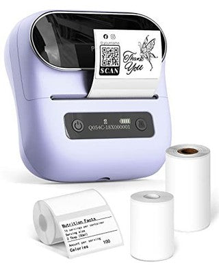 Phomemo M220 Bluetooth Label Maker with 3 Rolls, Purple