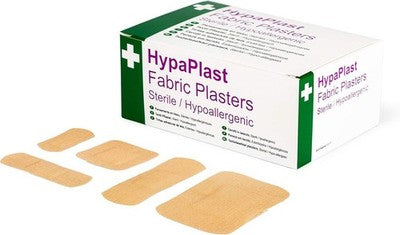 Safety First Hypaplast Fabric Plasters 100-Pack, Assorted
